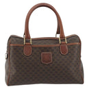 CELINE Macadam Hand Bag PVC Leather Brown Gold Tone Auth ep15266-13