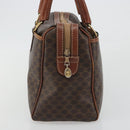 CELINE Macadam Hand Bag PVC Leather Brown Gold Tone Auth ep15266-3
