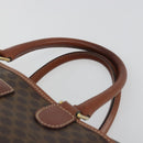 CELINE Macadam Hand Bag PVC Leather Brown Gold Tone Auth ep15266-8