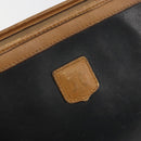 CELINE Clutch Bag Leather Black Gold Tone Auth ep15267-16