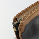 CELINE Clutch Bag Leather Black Gold Tone Auth ep15267-9