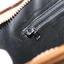 CELINE Clutch Bag Leather Black Gold Tone Auth ep15267-11