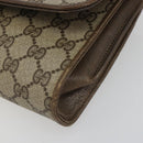 GUCCI GG Supreme Shoulder Bag PVC Leather Beige Gold Tone Auth ep15270-9