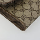 GUCCI GG Supreme Shoulder Bag PVC Leather Beige Gold Tone Auth ep15270-14