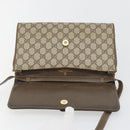 GUCCI GG Supreme Shoulder Bag PVC Leather Beige Gold Tone Auth ep15270-10