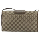 GUCCI GG Supreme Shoulder Bag PVC Leather Beige Gold Tone Auth ep15270-2
