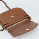 Burberrys Shoulder Bag Leather Brown Gold Tone Auth ep15272-10