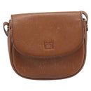 Burberrys Shoulder Bag Leather Brown Gold Tone Auth ep15272-13