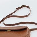 Burberrys Shoulder Bag Leather Brown Gold Tone Auth ep15272-8