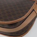 CELINE Macadam Shoulder Bag PVC Leather Brown Gold Tone Auth ep15274-15