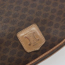 CELINE Macadam Shoulder Bag PVC Leather Brown Gold Tone Auth ep15274-17