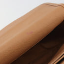 CELINE Macadam Shoulder Bag PVC Leather Brown Gold Tone Auth ep15274-10