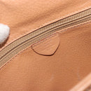 CELINE Macadam Shoulder Bag PVC Leather Brown Gold Tone Auth ep15274-12