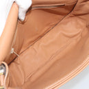 CELINE Macadam Shoulder Bag PVC Leather Brown Gold Tone Auth ep15274-11