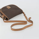 CELINE Macadam Shoulder Bag PVC Leather Brown Gold Tone Auth ep15274-7