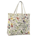 GUCCI Flora Tote Bag Canvas White Multicolor 295252 Auth ep15276-1