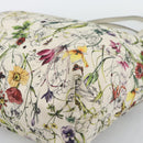 GUCCI Flora Tote Bag Canvas White Multicolor 295252 Auth ep15276-14