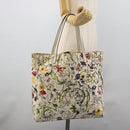 GUCCI Flora Tote Bag Canvas White Multicolor 295252 Auth ep15276-21