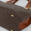CELINE Macadam Hand Bag PVC Leather 2way Brown Gold Tone Auth ep15277-17