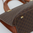 CELINE Macadam Hand Bag PVC Leather 2way Brown Gold Tone Auth ep15277-18
