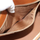 CELINE Macadam Hand Bag PVC Leather 2way Brown Gold Tone Auth ep15277-23