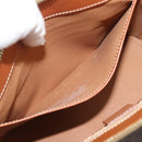 CELINE Macadam Hand Bag PVC Leather 2way Brown Gold Tone Auth ep15277-24