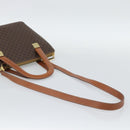 CELINE Macadam Hand Bag PVC Leather 2way Brown Gold Tone Auth ep15277-9