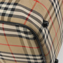 Burberrys Nova Check Boston Bag Canvas Beige Black Auth ep15288-16