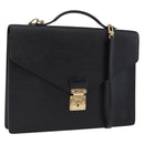 LOUIS VUITTON Epi Porte Documents Bandouliere Bag Black M54462 LV Auth ep15289A-1