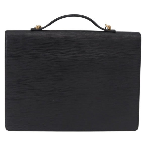 LOUIS VUITTON Epi Porte Documents Bandouliere Bag Black M54462 LV Auth ep15289A