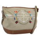 GUCCI Shoulder Bag Canvas Beige Silver 001 090 1130 Auth ep15290-1