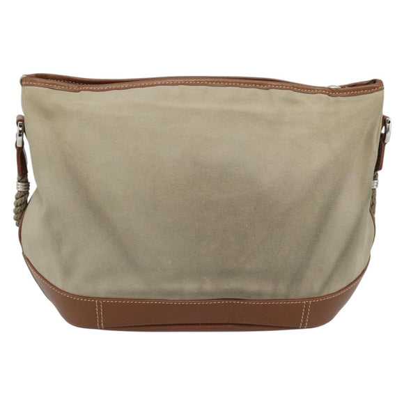GUCCI Shoulder Bag Canvas Beige Silver 001 090 1130 Auth ep15290