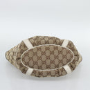 GUCCI GG Canvas Hand Bag Beige Gold Tone 211983 Auth ep15291-10