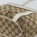 GUCCI GG Canvas Hand Bag Beige Gold Tone 211983 Auth ep15291-13