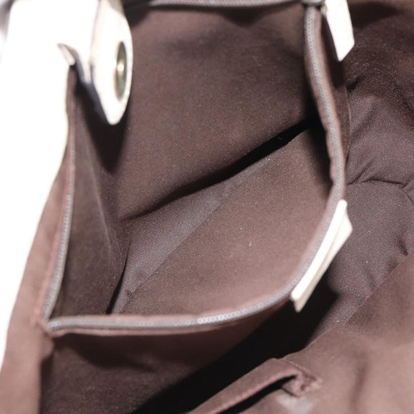 GUCCI GG Canvas Hand Bag Beige Gold Tone 211983 Auth ep15291