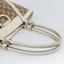 GUCCI GG Canvas Hand Bag Beige Gold Tone 211983 Auth ep15291-7