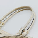 GUCCI GG Canvas Hand Bag Beige Gold Tone 211983 Auth ep15291-8