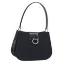 CELINE Shoulder Bag Canvas Black Silver Auth ep15292-1