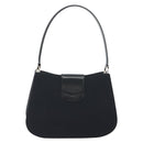CELINE Shoulder Bag Canvas Black Silver Auth ep15292-2