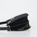 CELINE Shoulder Bag Canvas Black Silver Auth ep15292-4