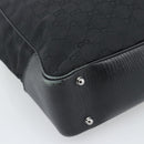 GUCCI GG Canvas Bamboo Hand Bag Black Silver 112530 Auth ep15294-11
