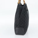 GUCCI GG Canvas Bamboo Hand Bag Black Silver 112530 Auth ep15294-4