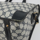 GUCCI GG Supreme Hand Bag PVC Leather Navy Gold Tone Auth ep15295-12