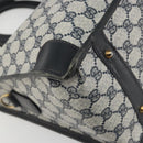 GUCCI GG Supreme Hand Bag PVC Leather Navy Gold Tone Auth ep15295-13