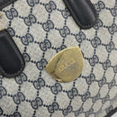 GUCCI GG Supreme Hand Bag PVC Leather Navy Gold Tone Auth ep15295-14