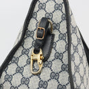 GUCCI GG Supreme Hand Bag PVC Leather Navy Gold Tone Auth ep15295-17