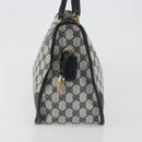 GUCCI GG Supreme Hand Bag PVC Leather Navy Gold Tone Auth ep15295-5