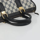 GUCCI GG Supreme Hand Bag PVC Leather Navy Gold Tone Auth ep15295-7