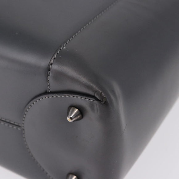 Christian Dior Maris Pearl Hand Bag Patent 2way Gray Silver Auth ep15303V