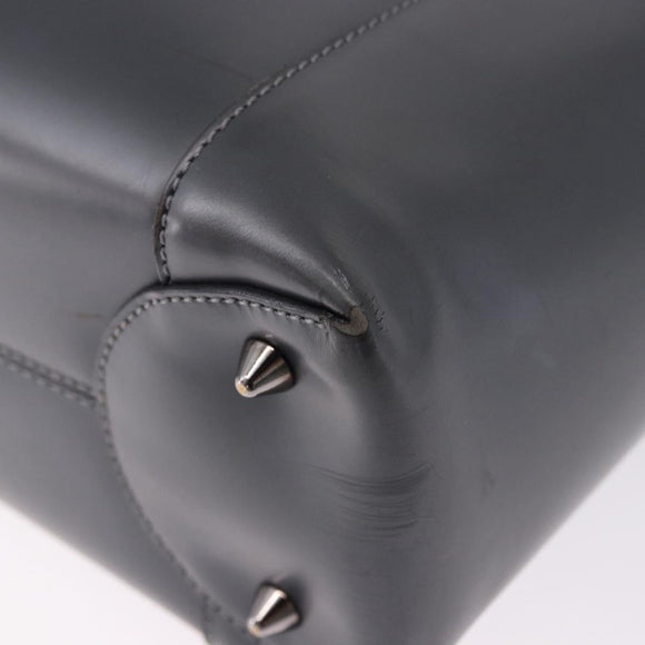 Christian Dior Maris Pearl Hand Bag Patent 2way Gray Silver Auth ep15303V